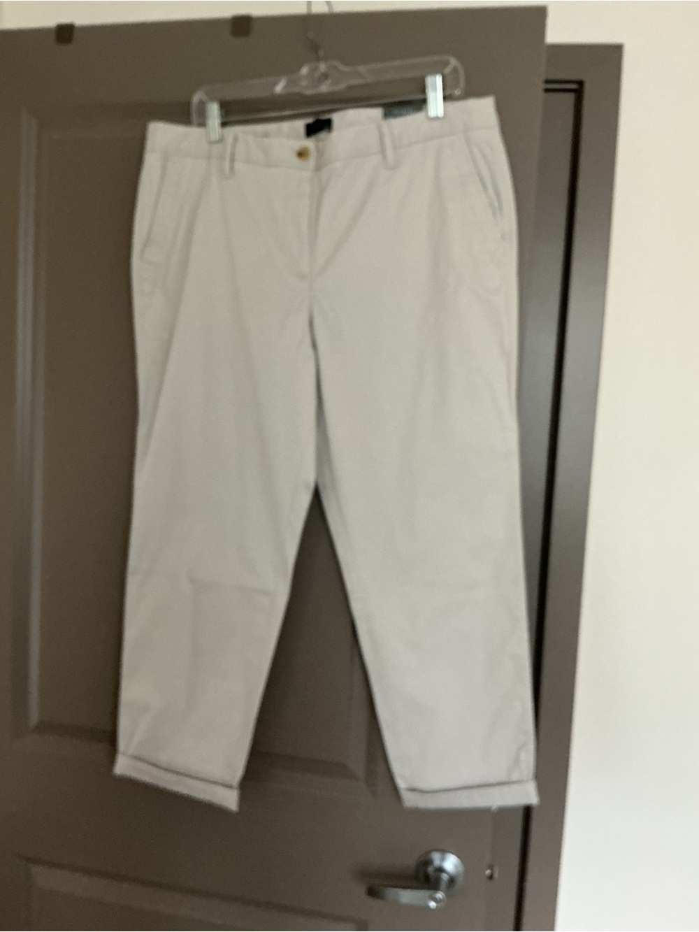 Talbots Women Light Beige Chino Pants
